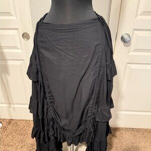Black Ruffled Skirt.